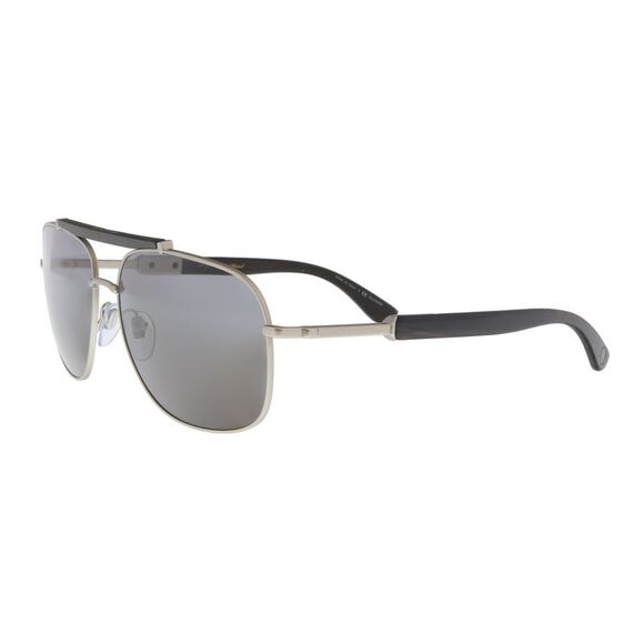 Bulgari BV5040K 200781 Matte Silver Rectangular Sunglasses